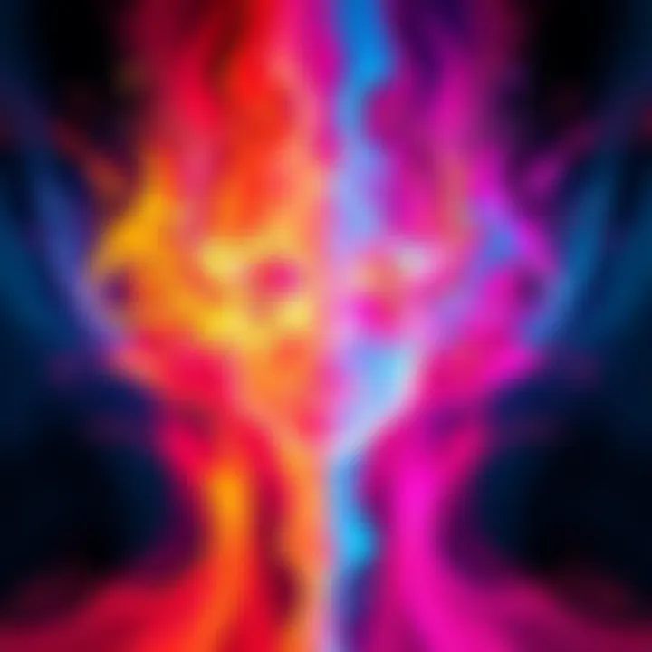 Soul and Consciousness An abstract representation of soul and consciousness with vibrant colors blending together, symbolizing their distinct yet interconnected nature.