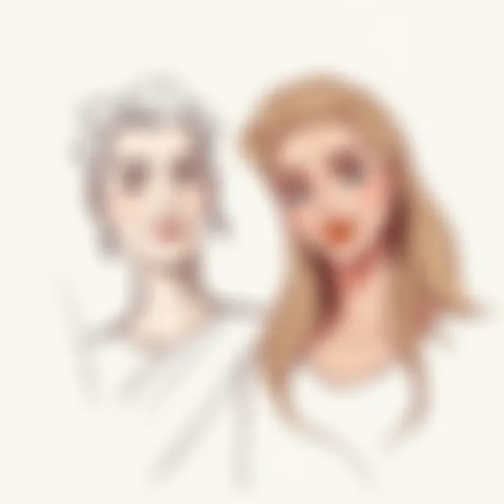 A hand-drawn soulmate sketch beside a dating profile picture showing a person who resembles the sketch, illustrating a surprising connection