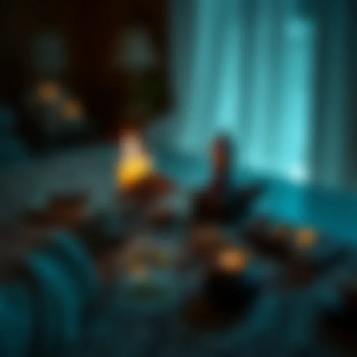 A person holding tarot cards with a candle and crystals on a table, symbolizing soulmate readings