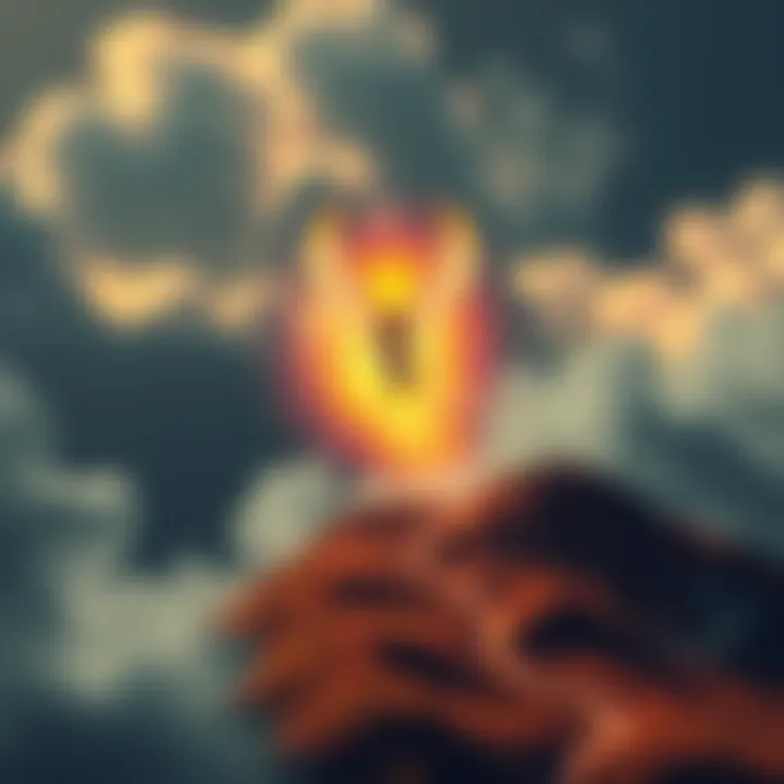A glowing soul hovering above a vibrant landscape, symbolizing the desire to avoid reincarnation.