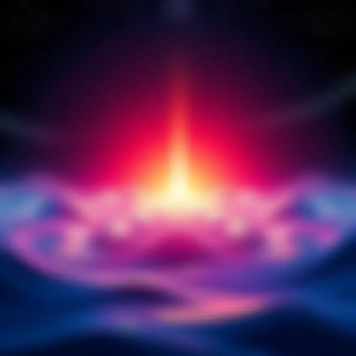 Illustration showing sound waves radiating from a central point, symbolizing the essence of creation.