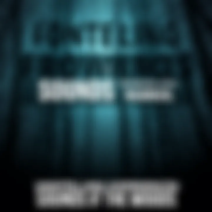 A dark, shadowy forest with trees and an eerie atmosphere, hinting at mysterious sounds coming from the depths of the woods.