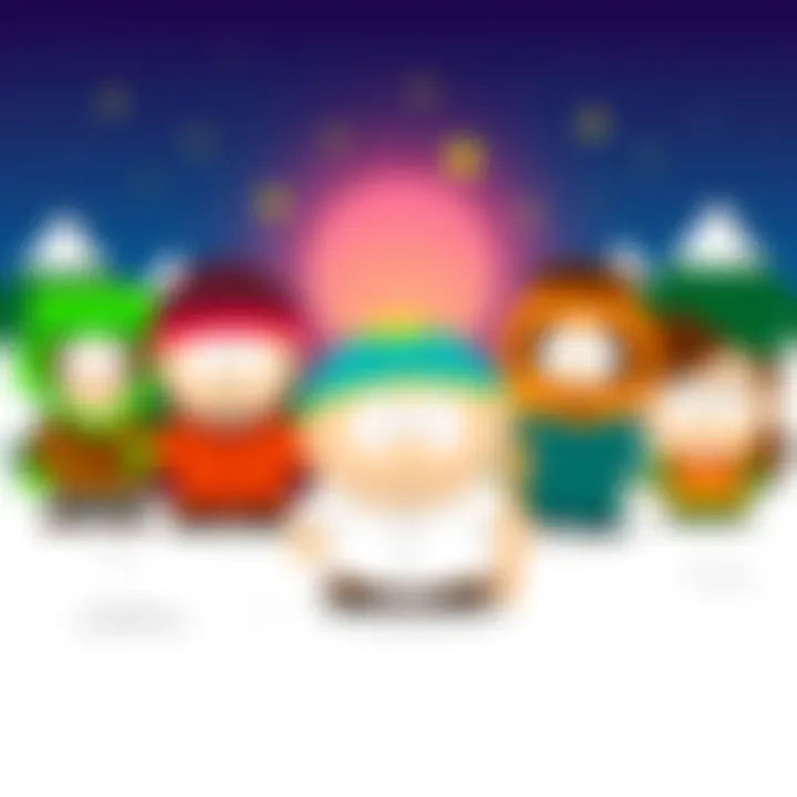 Illustration of South Park characters representing different zodiac signs