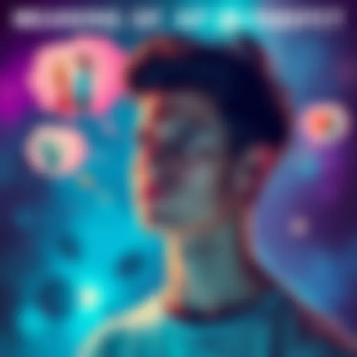 Meaning of SP in Manifesting A person contemplating the concept of SP with thought bubbles showing different types of relationships, including friendships and romantic connections.