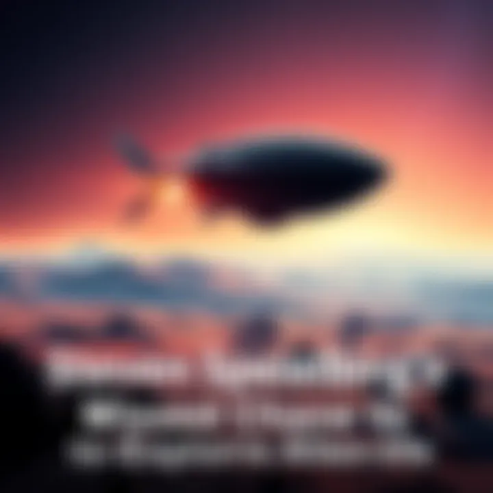 Spacecraft hovering over a distant planet A sleek spacecraft exploring the surface of a colorful alien planet under a starry sky