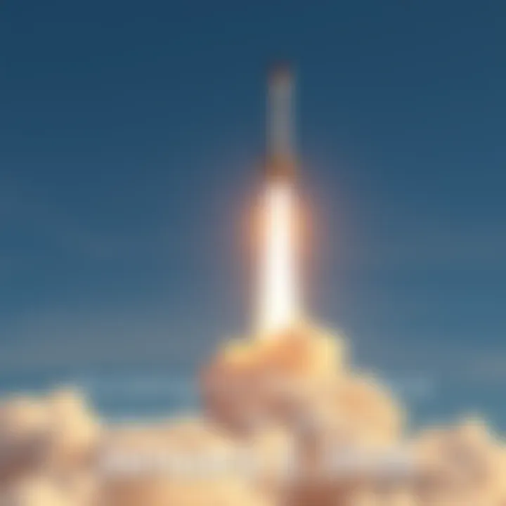A SpaceX Falcon 9 rocket soaring into the sky during a launch