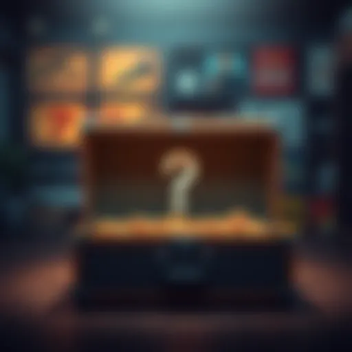 A closed special case with a question mark on top, hinting at unknown contents inside