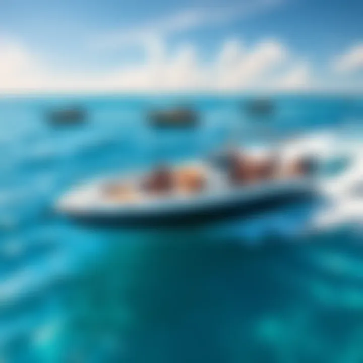 A group of 11 people enjoying a thrilling speedboat ride in the Caribbean, surrounded by clear blue waters and sunny skies.