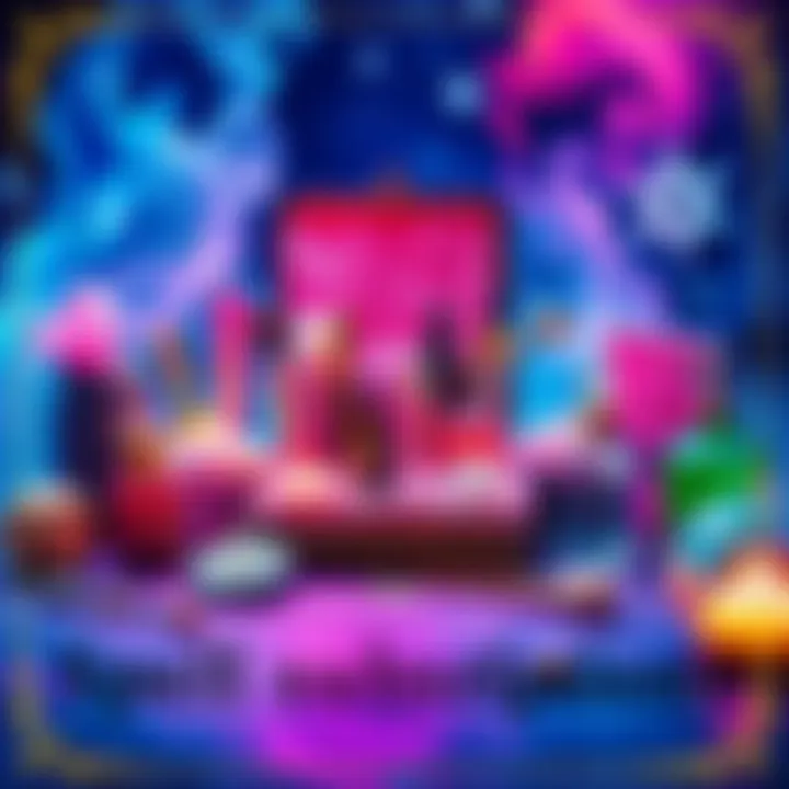 A magical scene showcasing beauty items and empowerment tools representing a spell subscription channel.