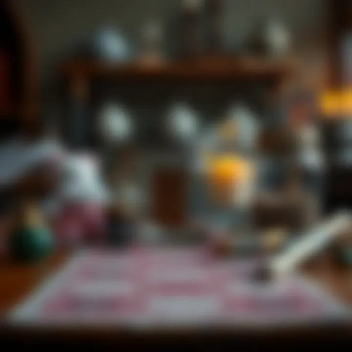 A table displaying a poppet, a Tapa Boca spell label, and a freezer spell jar, each representing different magical methods.