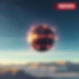 Spherical UAP in Motion A spherical unidentified aerial phenomenon moving erratically in the sky, captured on video, showing its unusual flight pattern.