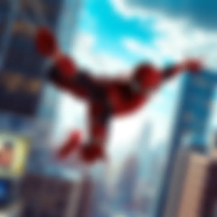 Concept art featuring Spider-Man swinging through a cityscape, highlighting a fan's curiosity about an alternate reality where Spider-Man 4 was made.