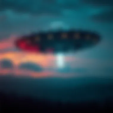 Spiked UFO Over Ukraine A bright UFO with spikes above a Ukrainian landscape, captured during the sighting.
