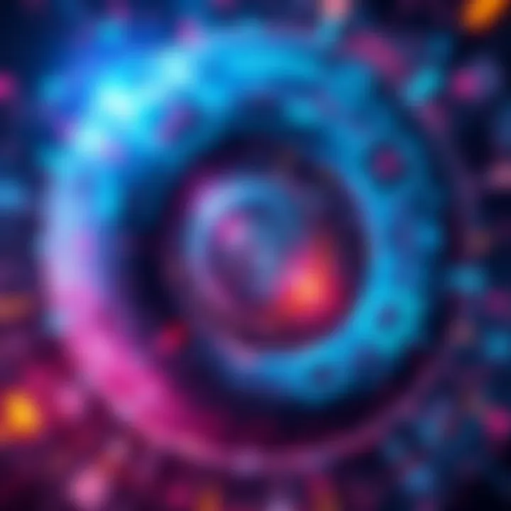 An artistic representation of the Spiral concept in technology, showing a blend of advanced AI and ethical considerations in a vibrant, abstract design.