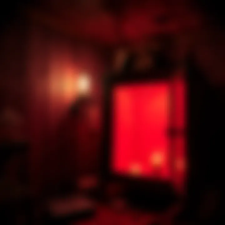 A spirit box placed in the attic of the Villisca Axe Murder House, capturing an eerie laugh during an investigation.
