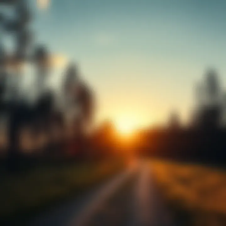 A peaceful scene of a sunrise illuminating a path through a forest symbolizing spiritual awakening and new beginnings.