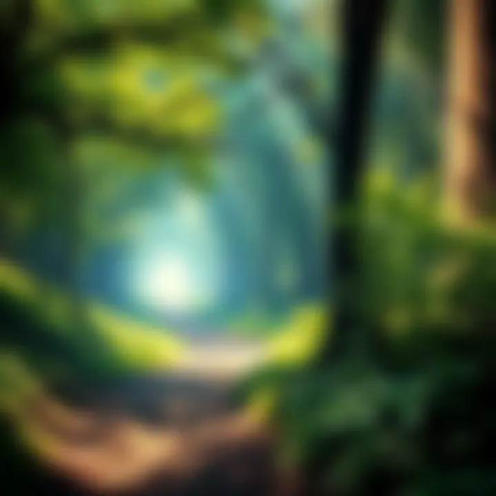 A serene pathway surrounded by nature symbolizing spiritual journey and healing