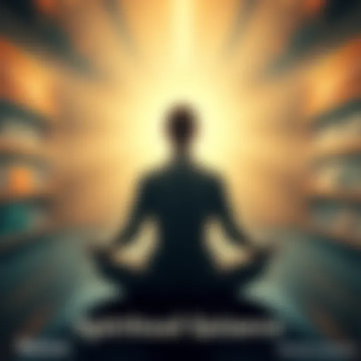 A person sitting calmly in a meditation pose surrounded by light, symbolizing safe and proper spiritual practice.