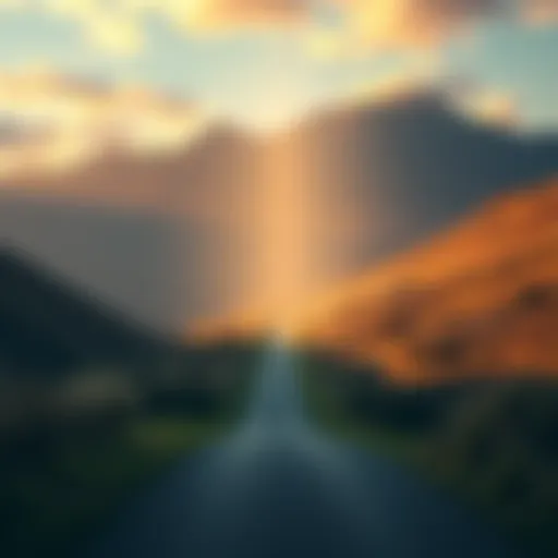 A serene landscape with soft light illuminating a calm path, symbolizing guidance and connection to spiritual insights.