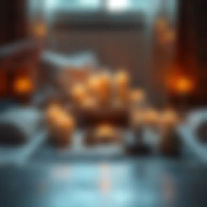 Spiritual Reading Session A peaceful setting with candles and crystals for spiritual readings