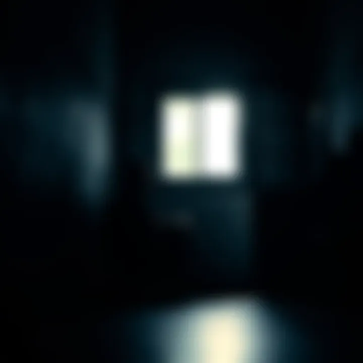 An individual sitting alone in a dimly lit room, looking contemplative with shadows around them, symbolizing spiritual battles from childhood.