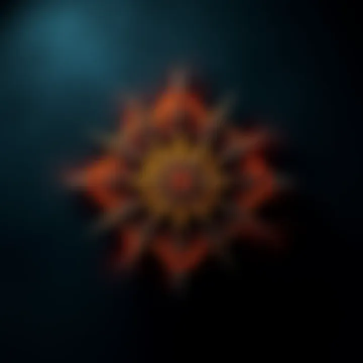 An artistic representation of the Star of Remphan, symbolizing ancient idolatry linked to modern Israel.