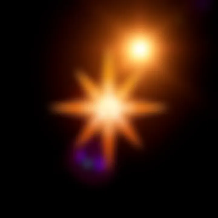 A bright star symbol shining against a dark background, representing personal perceptions and relationships.
