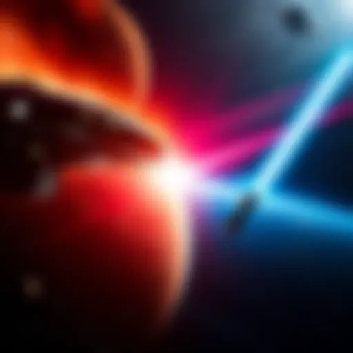 A scene depicting the iconic starships from Star Trek and Star Wars facing each other in space, with stars and planets in the background.