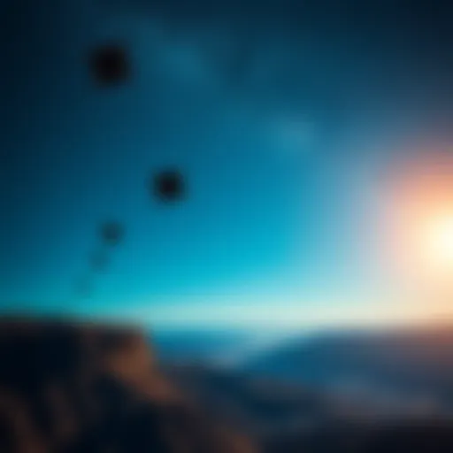 A view of several Starlink satellites visible in the night sky, representing high-speed internet access in remote areas.