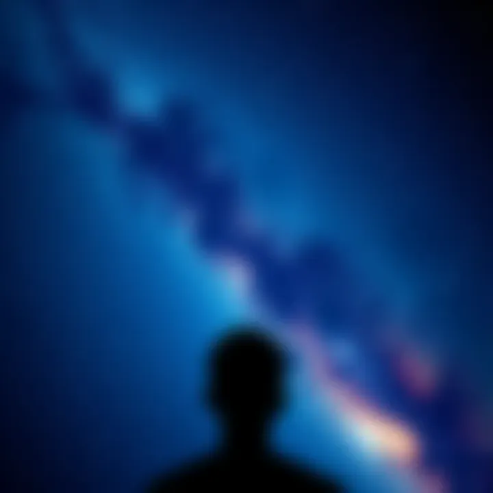 A person gazes up at a star-filled sky, reflecting on intuition and feelings