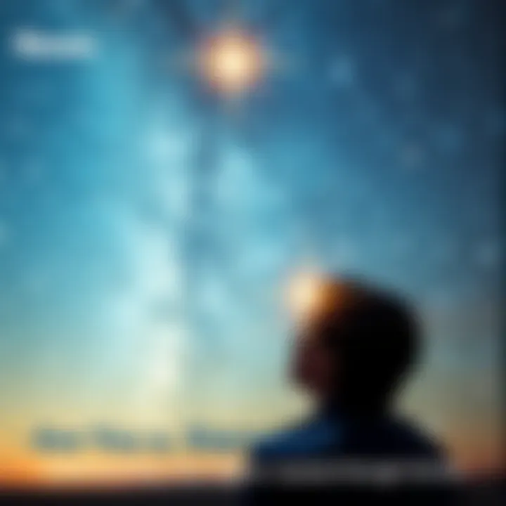 A person looking towards the sky with stars shining bright, symbolizing a higher calling and spiritual journey through Christ.