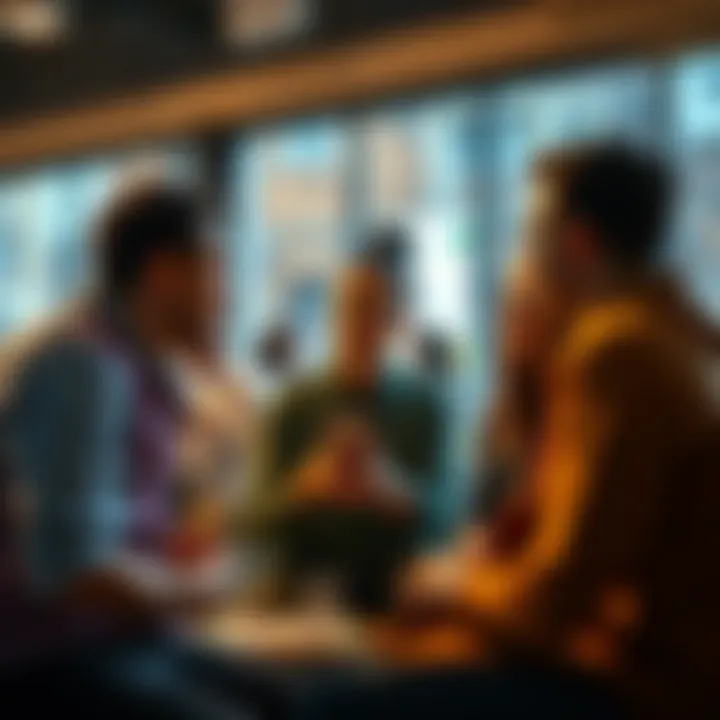 A diverse group of people engaging in a discussion about Starseeds, showing curiosity and concern over beliefs in a casual setting.