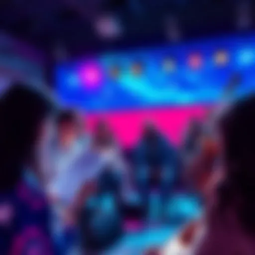 A group of starseeds sharing their musical experiences in a vibrant online forum, with notes and instruments in view.