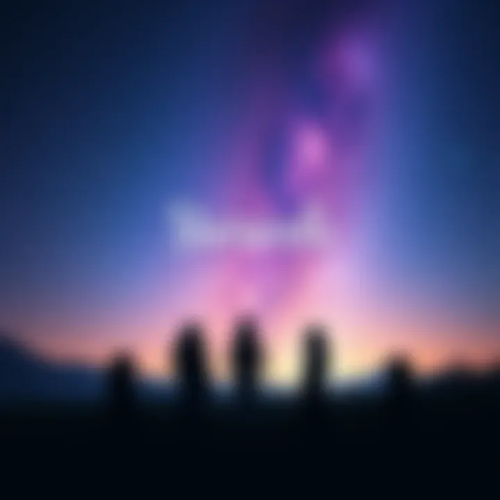 Starseeds in a Dreamy Landscape A group of starseeds gazing at a vibrant night sky filled with stars, reflecting a sense of wonder and contemplation about their place in the world.
