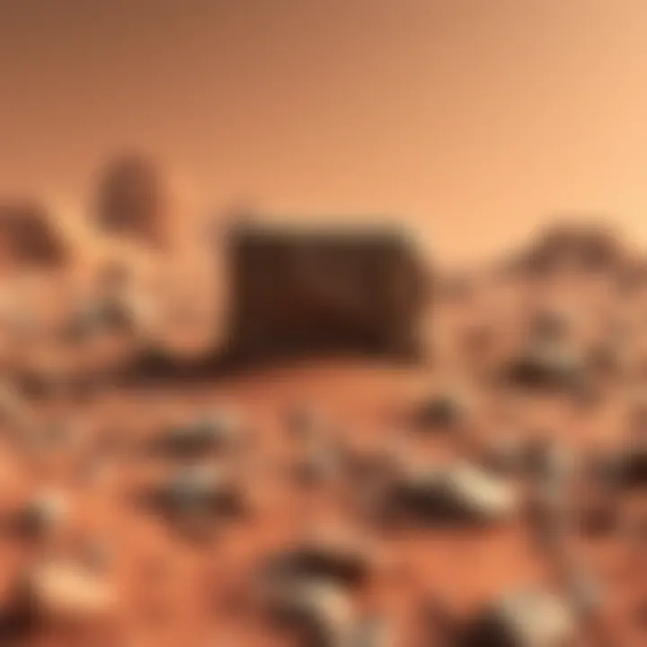 A close-up view of a stone formation on Mars, sparking debate about its origins—natural or artificial.