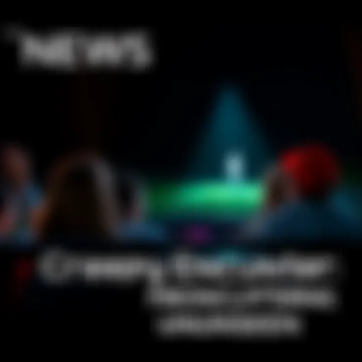 A group of friends in a car looking at a ghostly figure moving in a dark park