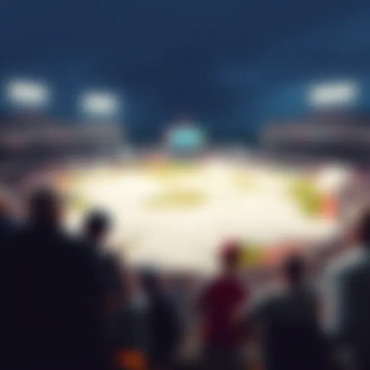 Fans watching a baseball game as strange foam covers the field, creating a curious scene