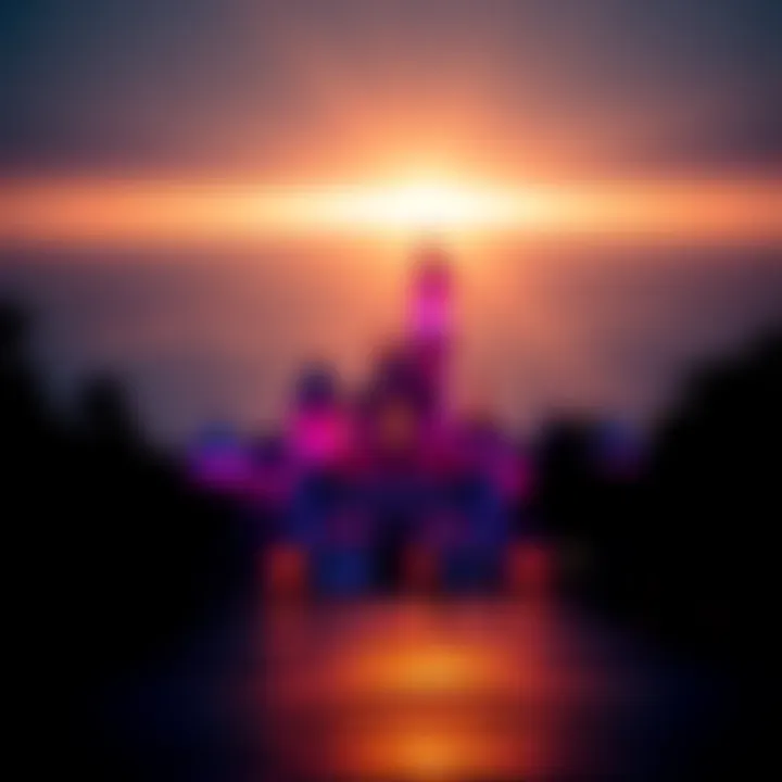A bright, unusual light seen in the night sky above Disneyland, causing excitement among visitors.