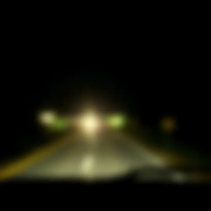 A driver films a dark area near Sam's Gap on I-26 at night, highlighting an unusual shape in the distance with no reflective eyes.