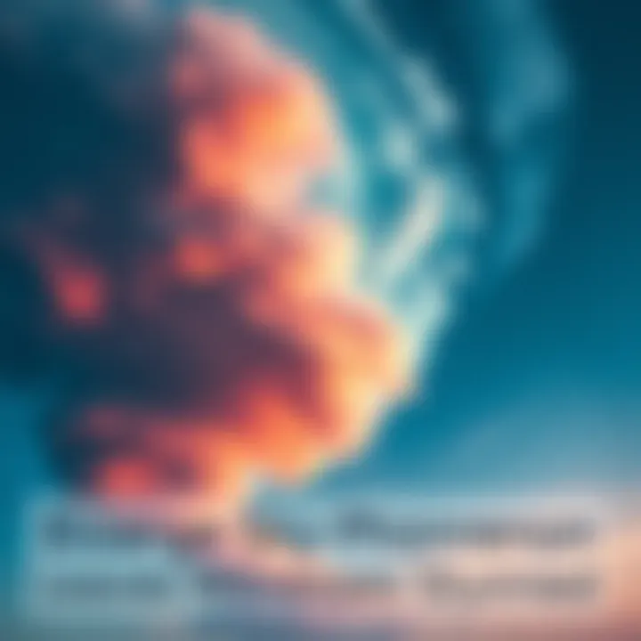 A colorful, swirling cloud formation in a clear sky, mesmerizing onlookers below.