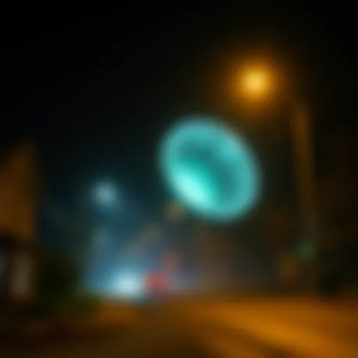 A mysterious blob-like object moves through the frame in nighttime video, creating intrigue among viewers.