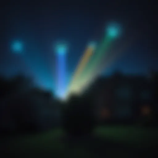 Unusual lights hover in the night sky above a house in Corbin, Kentucky, leaving residents curious.