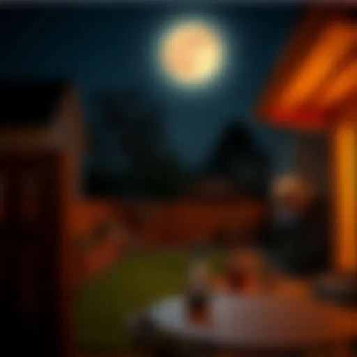 Roku camera captures unusual moon activity in a backyard at night, raising questions about celestial phenomena.