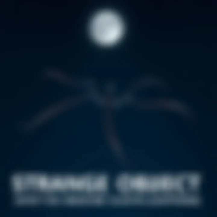 A bizarre tentacle-shaped object is seen above the moon during a nighttime photography session.