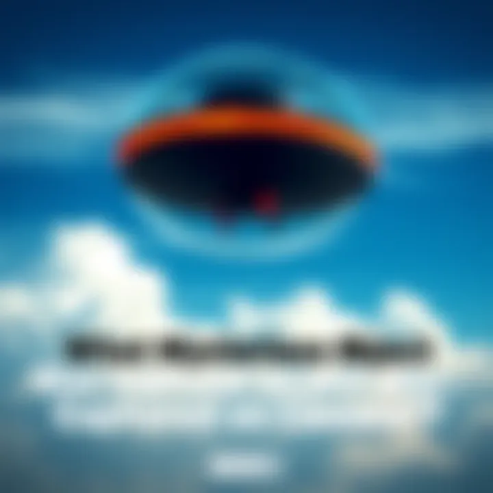 Strange Object in the Sky A blurry object captured hovering in the sky, with clouds in the background, sparking curiosity among viewers.