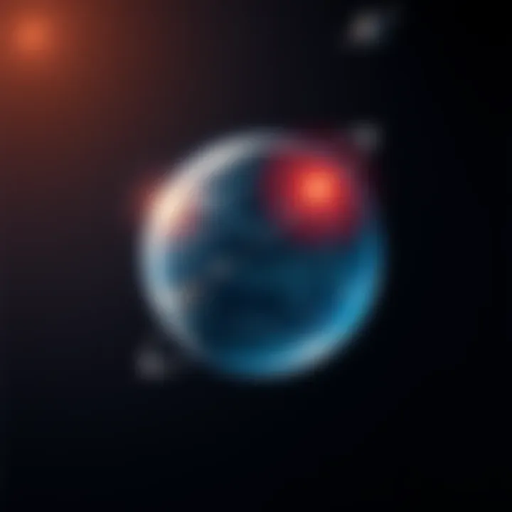 A conceptual image showing an unidentified object orbiting Earth with a space background, symbolizing findings before human space exploration