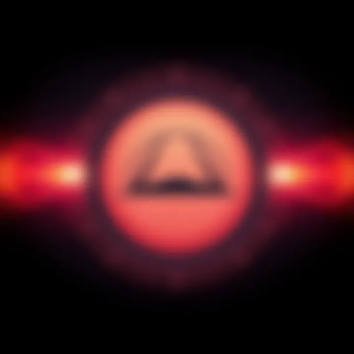 A unique symbol featuring a perfect semi-circle with straight lines, displayed for community interpretation.