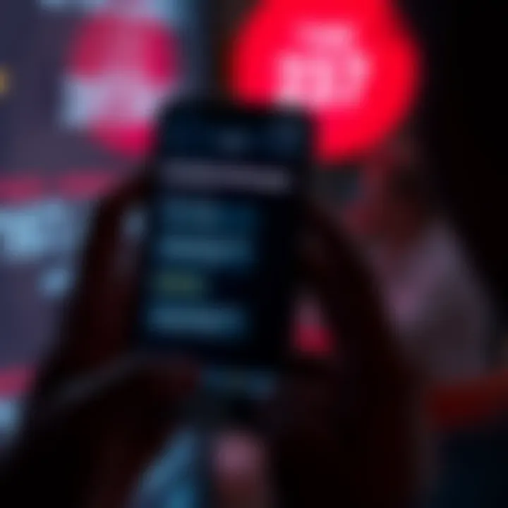 A smartphone screen displaying unusual text messages, with a confused person looking at it.