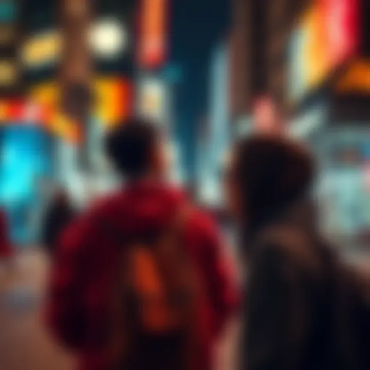 A person on a city street who looks similar to someone's past love, prompting a moment of reflection.