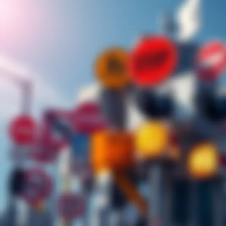 A collage of various street signs and symbols showing their importance in daily life.
